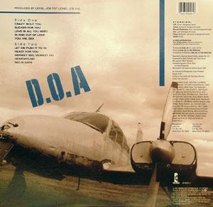 Back Cover Album Atension - D.O.A. Def On Arrival