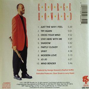 Back Cover Album George Howard - Do I Ever Cross Your Mind?