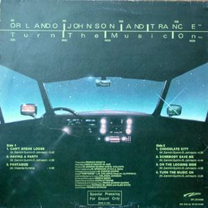 Back Cover Album Orlando Johnson And Trance - Turn The Music On