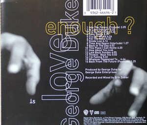 George Duke - Is Love Enough? - Back Cover George Duke - Is Love Enough? - Back Cover