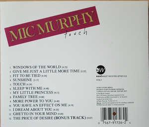 Back Cover Album Mic Murphy - Touch