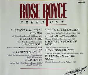 Back Cover Album Rose Royce - Fresh Cut