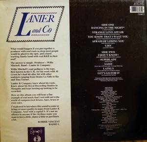 Back Cover Album Lanier & Co. - Dancing In The Night  | waylo records | WAYLO- | US