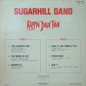 Back Cover Album Sugarhill Gang - Rapping Down Town