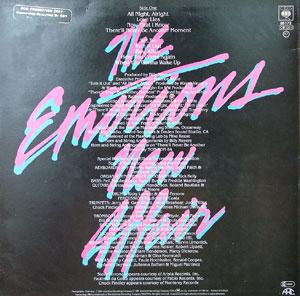 Back Cover Album The Emotions - New Affair