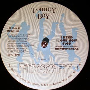 Back Cover Single Frosty - I Need Love Now