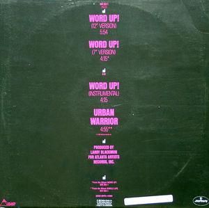 Back Cover Single Cameo - Word Up