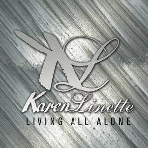 Front Cover Single Karen Linette - Living All Alone (remake Phyllis Hyman)