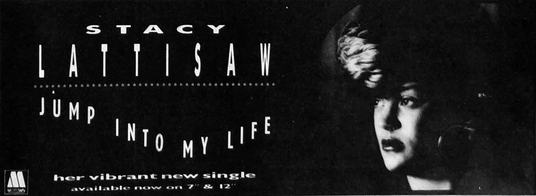 Stacy Lattisaw's new single jump into my life on Motown ...