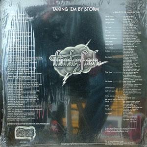 Back Cover Album Thunderflash - Taking' Em By Storm Back Cover Album Thunderflash - Taking' Em By Storm