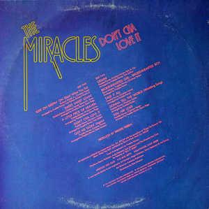 Back Cover Album The Miracles - Don't Cha Love It Back Cover Album The Miracles - Don't Cha Love It