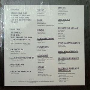 Back Cover Album James Taylor - No Way Out Back Cover Album James Taylor - No Way Out