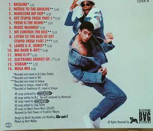 Back Cover Album Mantronix - MUSIC MADNESS PLUS