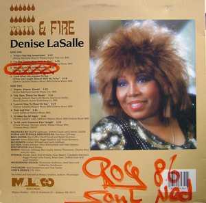 Back Cover Album Denise Lasalle - Rain And Fire Back Cover Album Denise Lasalle - Rain And Fire