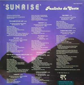 Back Cover Album Paulinho Da Costa - Sunrise Back Cover Album Paulinho Da Costa - Sunrise