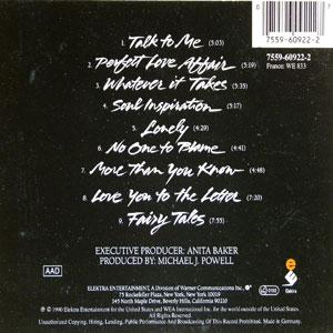 Back Cover Album Anita Baker - Compositions Back Cover Album Anita Baker - Compositions