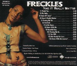 Back Cover Album Freckels - Does It Really Matter Back Cover Album Freckels - Does It Really Matter