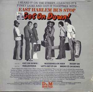 Back Cover Album East Harlem Bus Stop - Get On Down! Back Cover Album East Harlem Bus Stop - Get On Down!