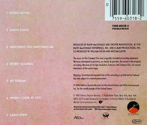 Back Cover Album Grover Washington Jr - Inside Moves