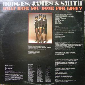Back Cover Album James And Smith Hodges - What Have You Done For Love?