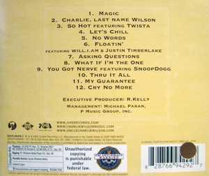 Back Cover Album Charlie Wilson - Charlie, Last Name Wilson
