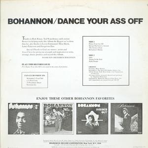 Back Cover Album Hamilton Bohannon - Dance Your Ass Off
