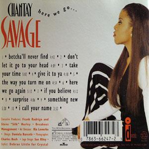 Back Cover Album Chantay Savage - Here We Go...