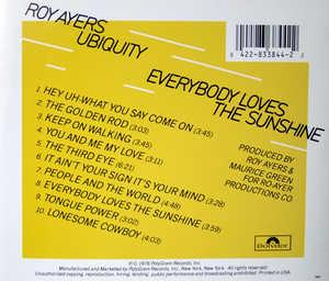 Back Cover Album Roy Ayers - Everybody Loves The Sunshine  | polydor records |  | 