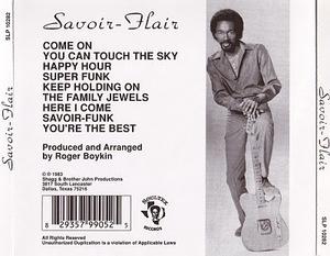 Back Cover Album Savoir Flair - Savoir Flair Back Cover Album Savoir Flair - Savoir Flair
