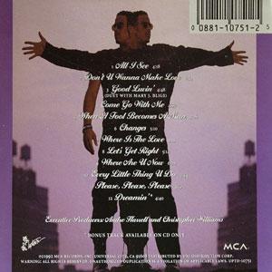 Back Cover Album Christopher Williams - Changes Back Cover Album Christopher Williams - Changes