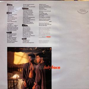 Back Cover Album Babyface - Tender Lover