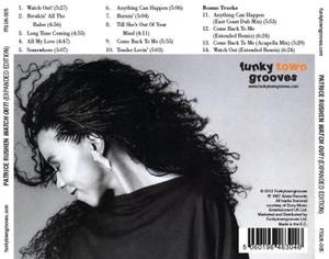 Back Cover Album Patrice Rushen - Watch Out!  | funkytowngrooves records | FTGUK-005 | UK