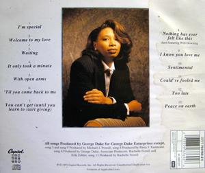 Back Cover Album Rachelle Ferrell - Rachelle Ferrell