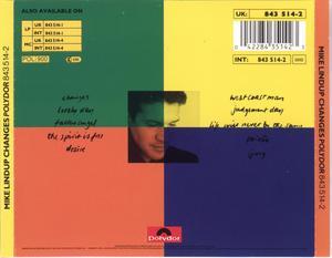 Back Cover Album Mike Lindup - Changes Back Cover Album Mike Lindup - Changes