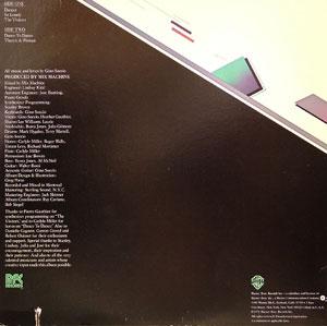 Back Cover Album Gino Soccio - Outline Back Cover Album Gino Soccio - Outline