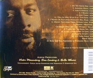 Back Cover Album Bebe Winans - Live And Up Close