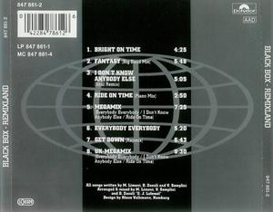 Back Cover Album Blackbox - Remixland