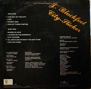 Back Cover Album J Blackfoot - City Slicker  | sound town records | ST-8002 | US