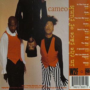 Back Cover Album Cameo - In The Face Of Funk