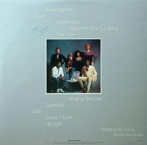 Back Cover Album Rufus & Chaka Khan - Camouflage Back Cover Album Rufus & Chaka Khan - Camouflage