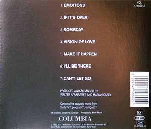 Back Cover Album Mariah Carey - MTV Unplugged EP