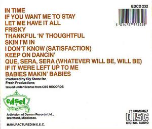 Back Cover Album Sly & The Family Stone - Fresh Back Cover Album Sly & The Family Stone - Fresh