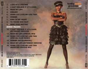 Back Cover Album Melba Moore - Read My Lips  | funkytowngrooves usa records | FTG-234 | US
