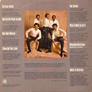 Back Cover Album The Temptations - Surface Thrills Back Cover Album The Temptations - Surface Thrills