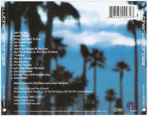 Back Cover Album Luther Vandross - Luther Vandross Back Cover Album Luther Vandross - Luther Vandross