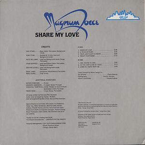 Back Cover Album Magnum Force - Share My Love