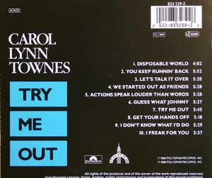 Back Cover Album Carol Lynn Townes - Try Me Out