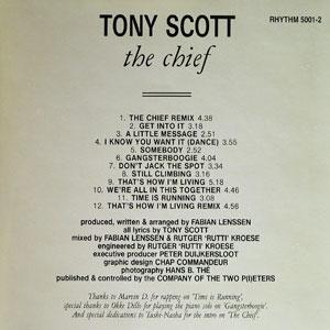 Back Cover Album Tony Scott - The Chief
