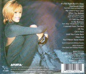 Back Cover Album Whitney Houston - My Love Is Your Love