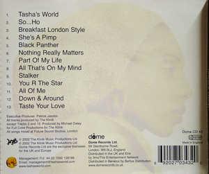Back Cover Album Tasha - Tasha's World